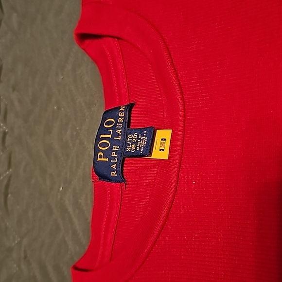 Boys Polo by Ralph Lauren Waffle-Knit Cotton Long-Sleeve Tee - Picture 2 of 3